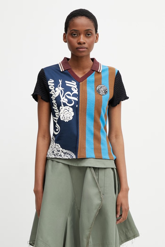 Andersson Bell Reworked Football T-shirt damski granatowy atb1558w