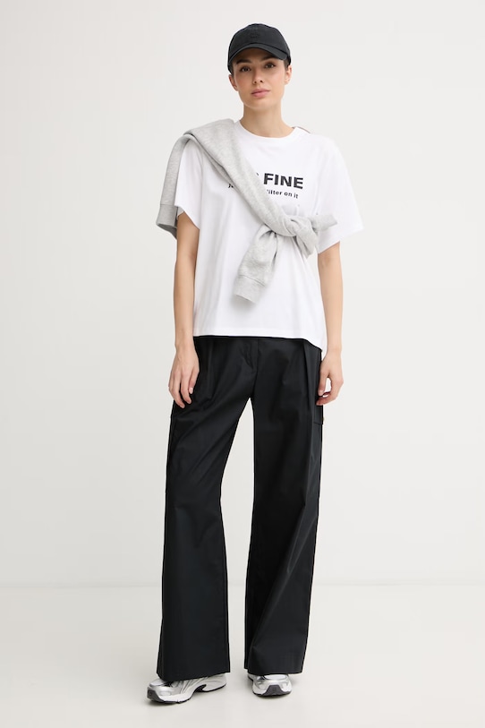 Victoria Beckham тениска дамска от памук 1126JTS007232A бял SS26