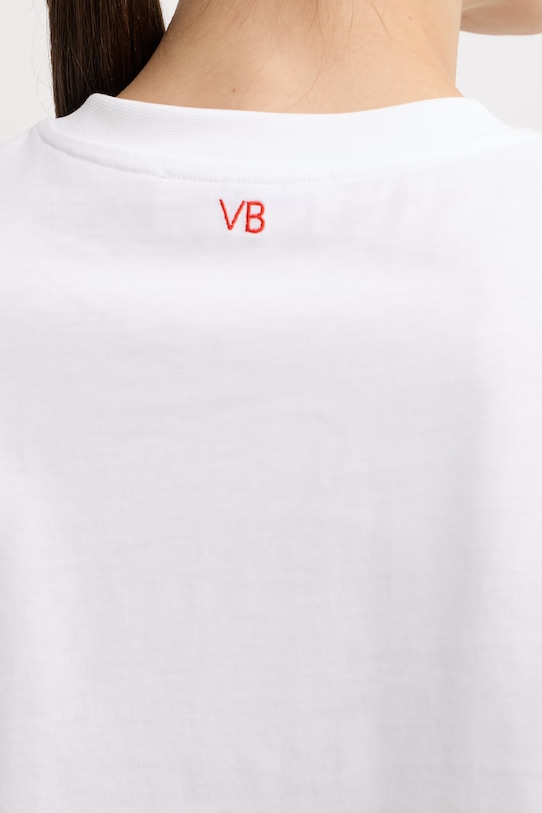 Victoria Beckham тениска дамска от памук 1126JTS007232A бял