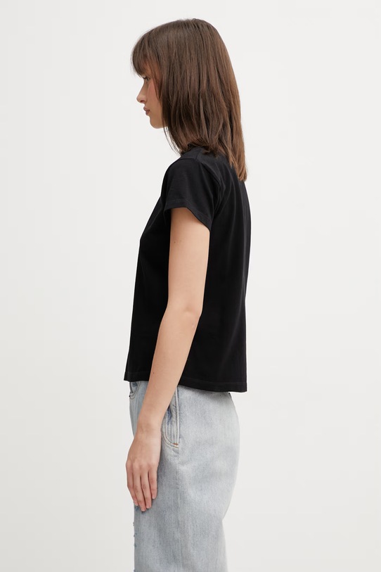 MM6 Maison Margiela T-shirt bawełniany damski S62GD0216.M20048 czarny SS26