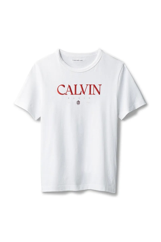 Calvin Klein Jeans t-shirt bawełniany dziecięcy IG0IG03060.128.176.PPY2 biały SS26