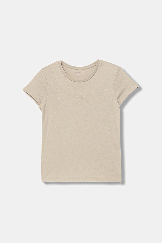Calvin Klein Jeans t-shirt bawełniany dziecięcy bawełna beżowy IG0IG03061.128.176.PPY2
