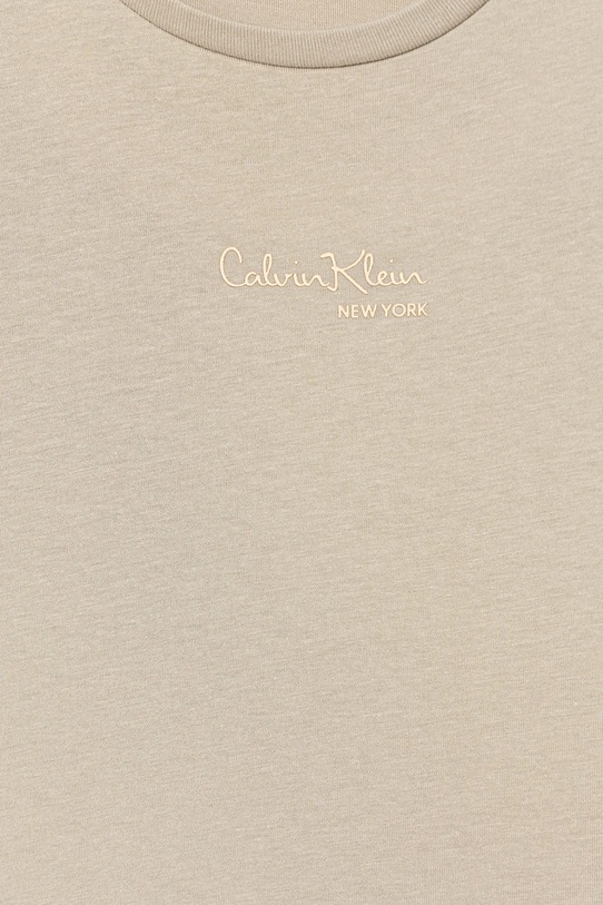 Dziewczynka Calvin Klein Jeans t-shirt bawełniany dziecięcy IG0IG03061.128.176.PPY2 beżowy