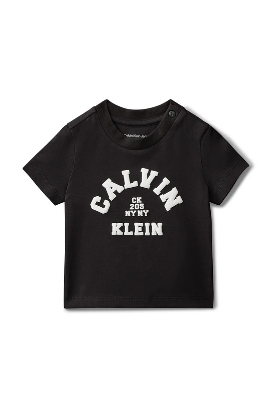 Calvin Klein Jeans t-shirt dziecięcy z elastanem czarny IN0IN00345.PPY2