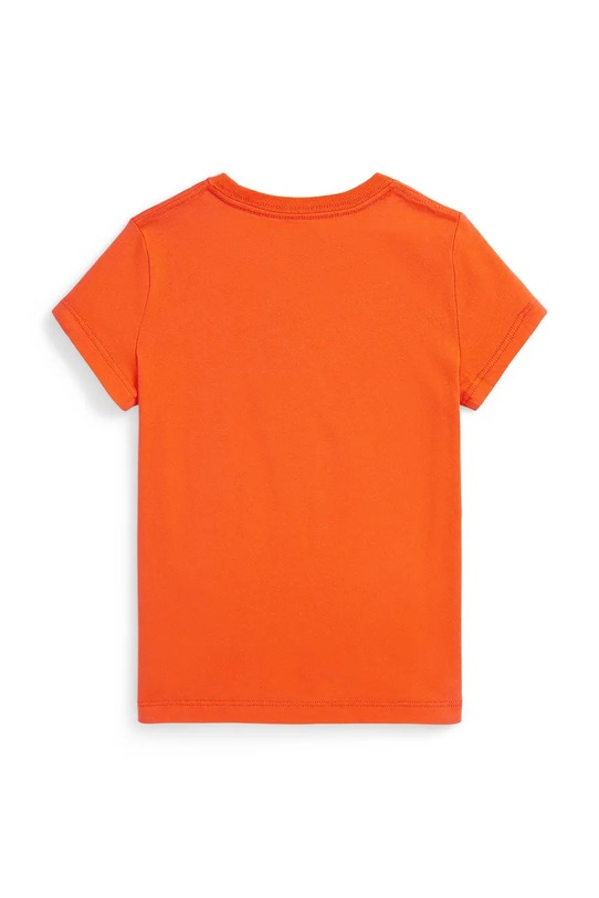 Παιδικό βαμβακερό μπλουζάκι Polo Ralph Lauren 312A96120002 πορτοκαλί SS26