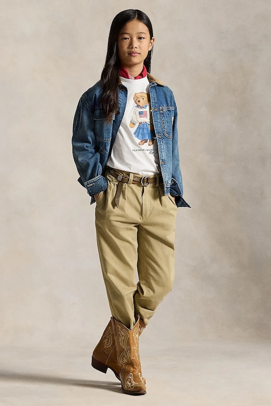 Polo Ralph Lauren t-shirt bawełniany dziecięcy 313A98403001 biały