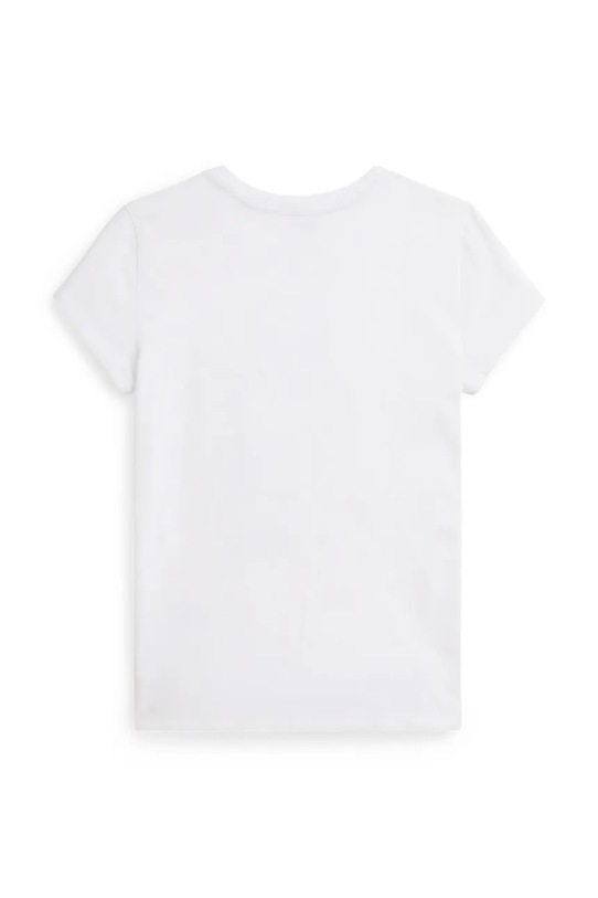 Dziewczynka Polo Ralph Lauren t-shirt bawełniany dziecięcy 313A98403001 biały