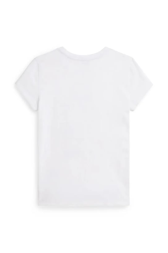 Dziewczynka Polo Ralph Lauren t-shirt bawełniany dziecięcy 313A98403001 biały