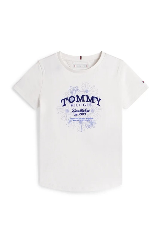 Tommy Hilfiger t-shirt bawełniany dziecięcy KG0KG09257.116.122.PPY2 biały SS26