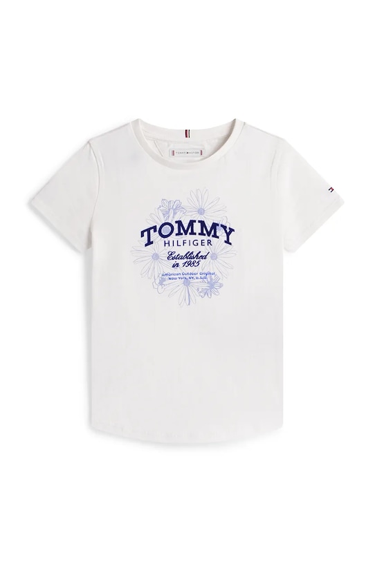 Tommy Hilfiger t-shirt bawełniany dziecięcy KG0KG09257.128.176.PPY2 biały SS26