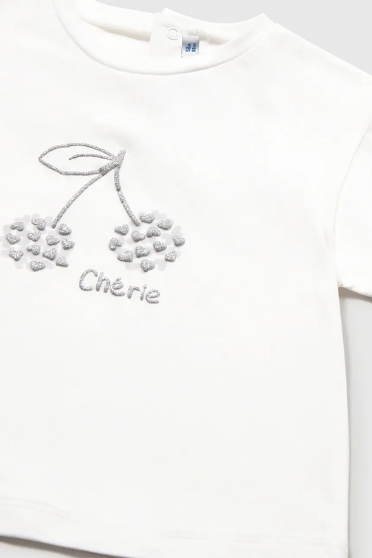 Dziewczynka Mayoral t-shirt dziecięcy 105.4G.Baby.PPY2 biały