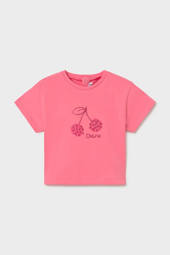 Mayoral t-shirt dziecięcy z elastanem różowy 105.4G.Baby.PPY2