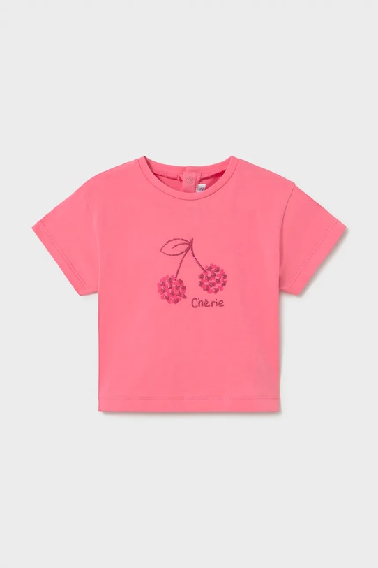 Mayoral t-shirt dziecięcy z elastanem różowy 105.4G.Baby.PPY2