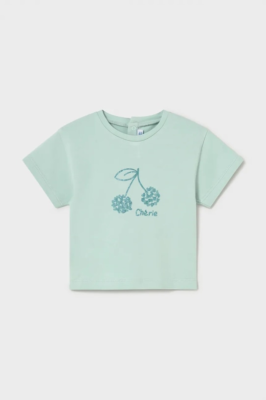 Dječja majica kratkih rukava Mayoral s elastinom tirkizna 105.4G.Baby.PPY2