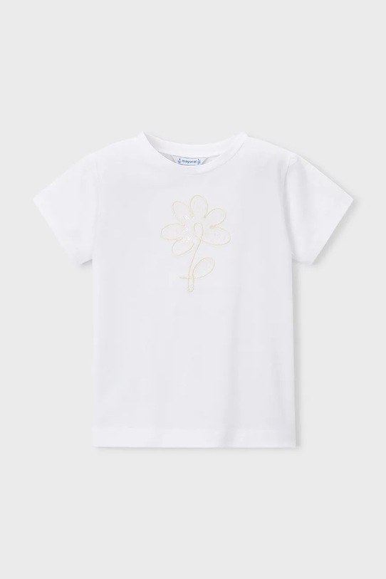 Mayoral t-shirt dziecięcy aplikacja biały 174.6C.Mini.PPY2