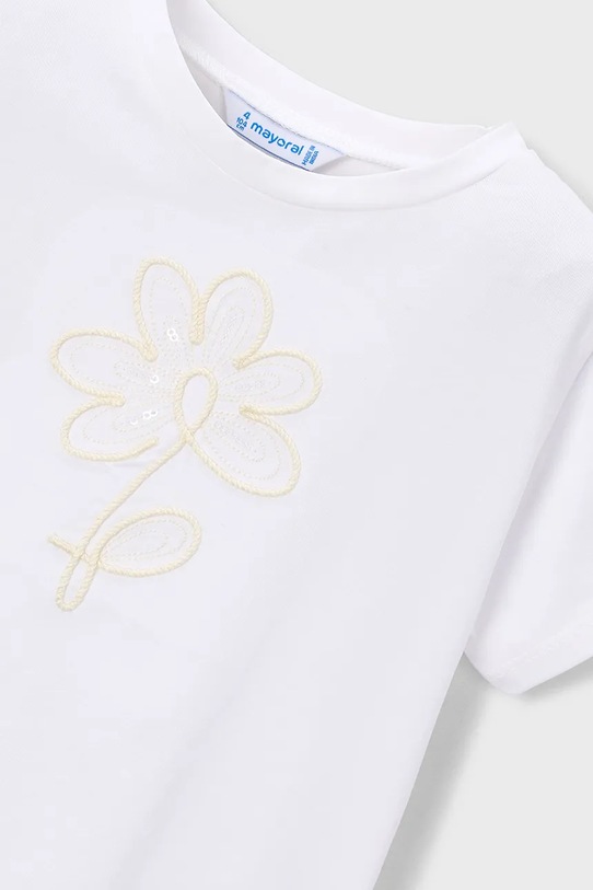 Dziewczynka Mayoral t-shirt dziecięcy 174.6C.Mini.PPY2 biały
