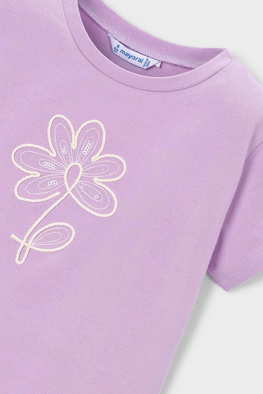 Dziewczynka Mayoral t-shirt dziecięcy 174.6C.Mini.PPY2 fioletowy