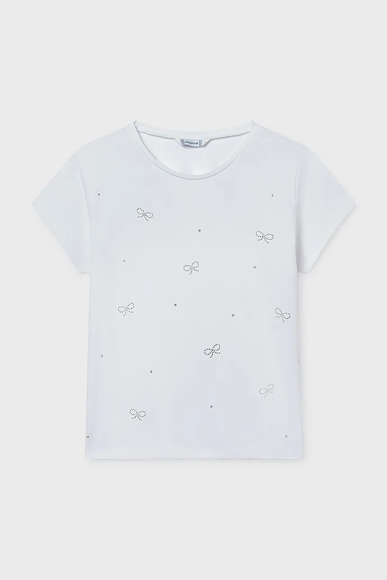 Mayoral t-shirt dziecięcy aplikacja biały 854.8D.Junior.PPY2