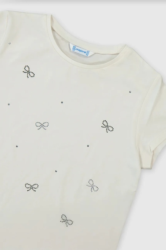 Mayoral t-shirt dziecięcy beżowy 854.8D.Junior.PPY2