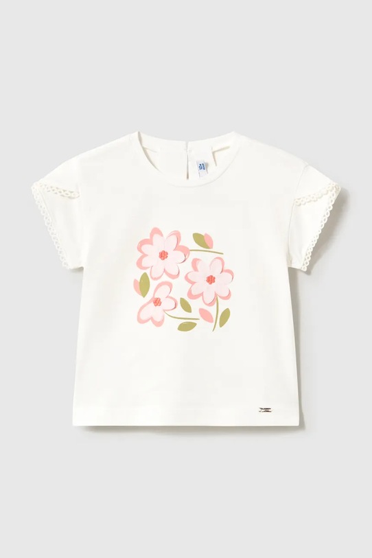 Mayoral t-shirt dziecięcy z elastanem biały 1079.4D.Baby.PPY2