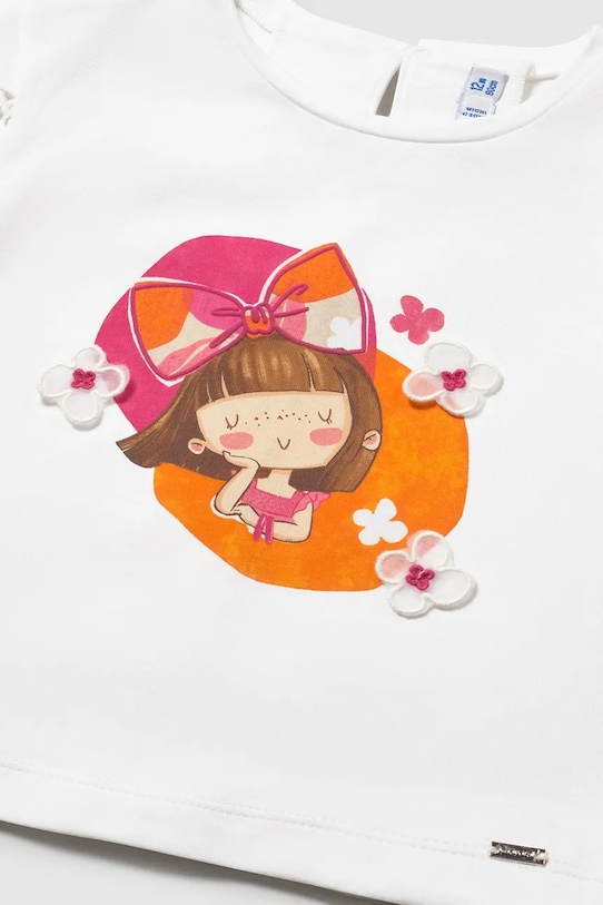 Κοριτσίστικα Παιδικό μπλουζάκι Mayoral 1079.4D.Baby.PPY2 λευκό