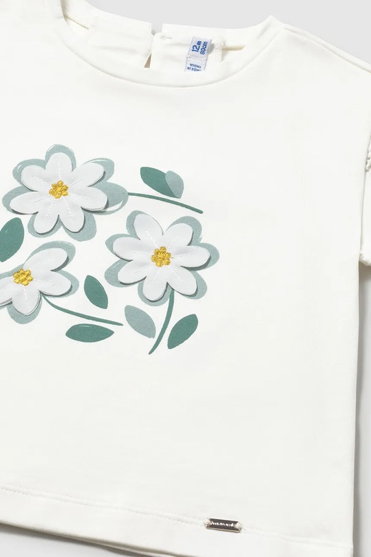 Dziewczynka Mayoral t-shirt dziecięcy 1079.4D.Baby.PPY2 beżowy