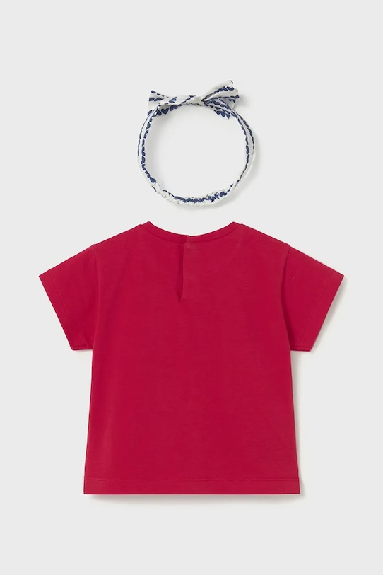 Dziewczynka Mayoral t-shirt dziecięcy 1081.4F.Baby.PPY2 czerwony