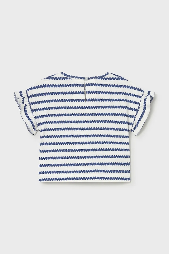 Dziewczynka Mayoral t-shirt bawełniany dziecięcy 1082.4F.Baby.PPY2 biały