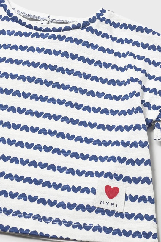 Mayoral t-shirt bawełniany dziecięcy biały 1082.4F.Baby.PPY2