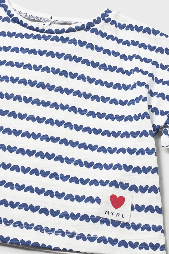 Mayoral t-shirt bawełniany dziecięcy biały 1082.4F.Baby.PPY2