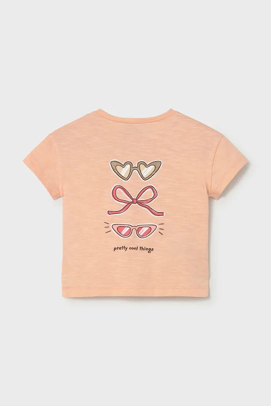 Παιδικό βαμβακερό μπλουζάκι Mayoral 1083.4J.Baby.PPY2 πορτοκαλί SS26