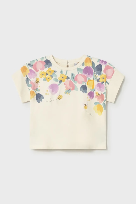 Mayoral t-shirt dziecięcy z elastanem biały 1085.4K.Baby.PPY2