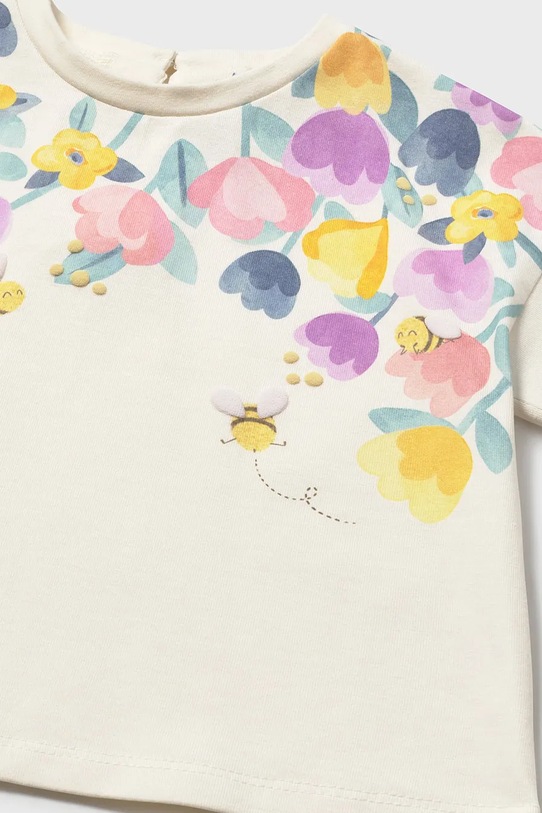 Dziewczynka Mayoral t-shirt dziecięcy 1085.4K.Baby.PPY2 biały