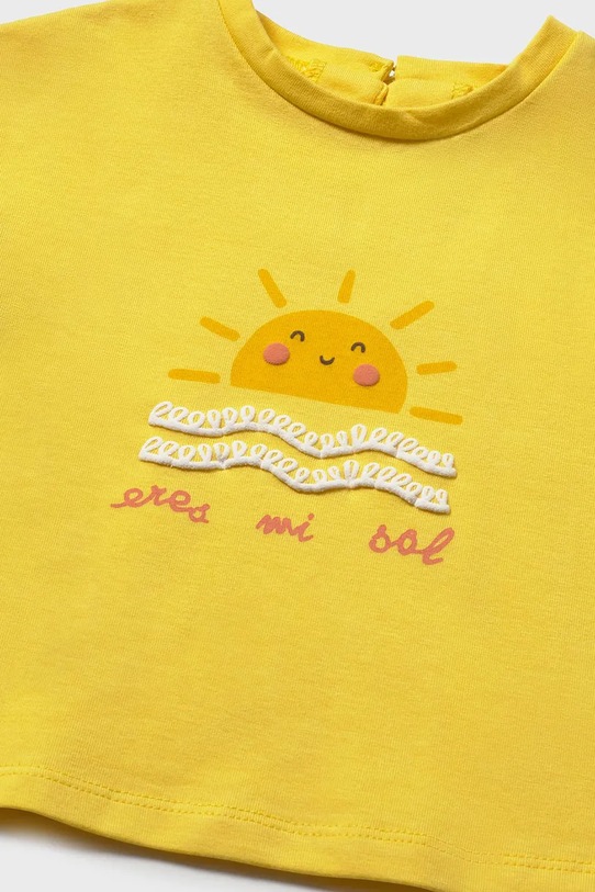 Dziewczynka Mayoral t-shirt dziecięcy 1085.4K.Baby.PPY2 żółty