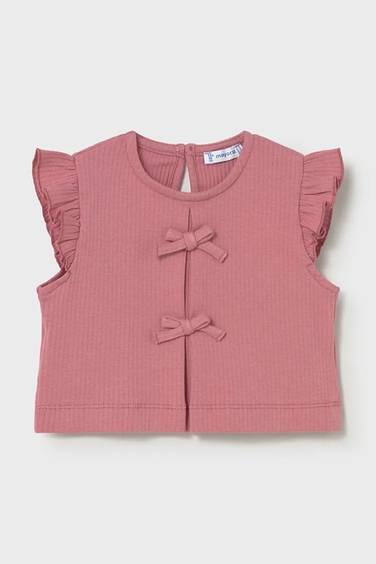 Mayoral top dziecięcy z elastanem różowy 1089.4G.Baby.PPY2
