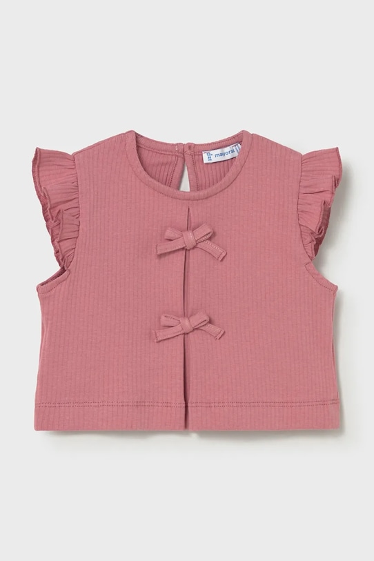 Mayoral top dziecięcy z elastanem różowy 1089.4G.Baby.PPY2