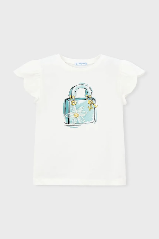 Mayoral t-shirt dziecięcy 3002.6B.Mini.PPY2 beżowy SS26