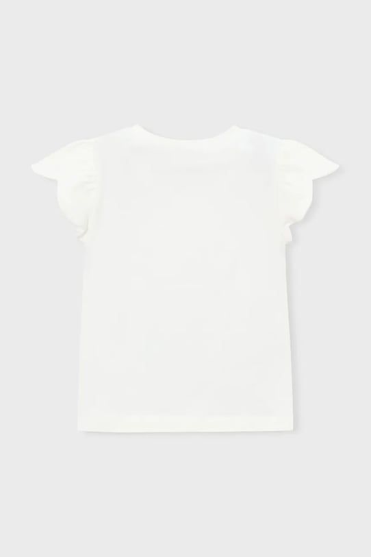 Dziewczynka Mayoral t-shirt dziecięcy 3002.6B.Mini.PPY2 beżowy
