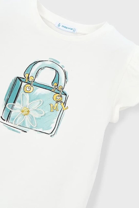 Mayoral t-shirt dziecięcy beżowy 3002.6B.Mini.PPY2