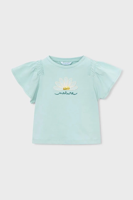 Mayoral t-shirt dziecięcy 3004.6B.Mini.PPY2 turkusowy SS26