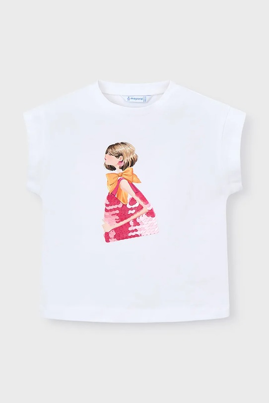 Mayoral t-shirt dziecięcy 3005.6D.Mini.PPY2 biały SS26
