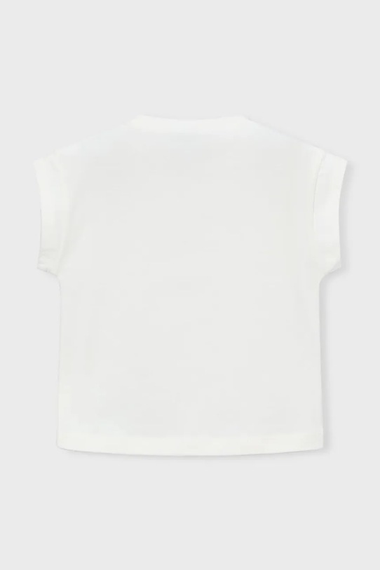 Dziewczynka Mayoral t-shirt dziecięcy 3005.6D.Mini.PPY2 beżowy