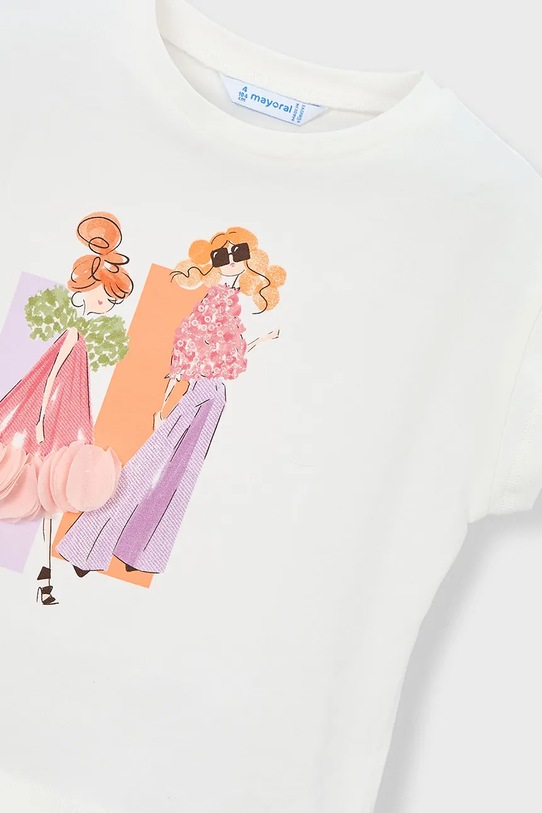 Mayoral t-shirt dziecięcy beżowy 3005.6D.Mini.PPY2