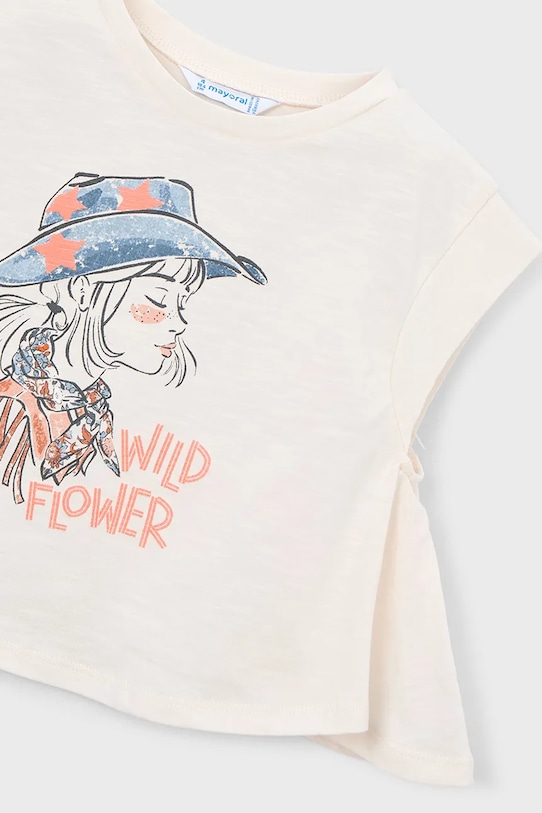 Παιδικό βαμβακερό τοπ Mayoral μπεζ 3006.6E.Mini.PPY2