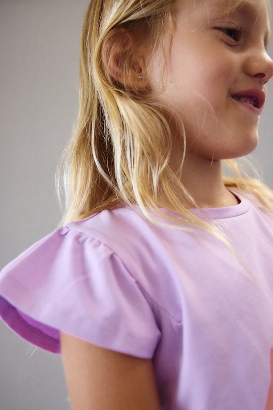 Mayoral t-shirt dziecięcy 3007.6E.Mini.PPY2 fioletowy