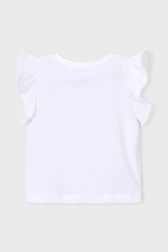 Κοριτσίστικα Παιδικό βαμβακερό μπλουζάκι Mayoral 3008.6E.Mini.PPY2 λευκό