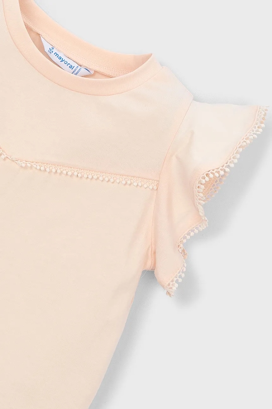 Παιδικό βαμβακερό μπλουζάκι Mayoral μπεζ 3008.6E.Mini.PPY2