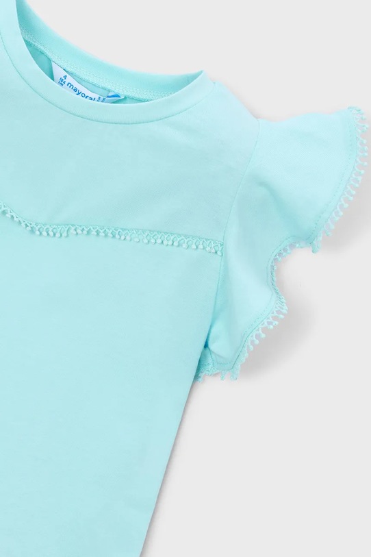 Κοριτσίστικα Παιδικό βαμβακερό μπλουζάκι Mayoral 3008.6E.Mini.PPY2 μπλε