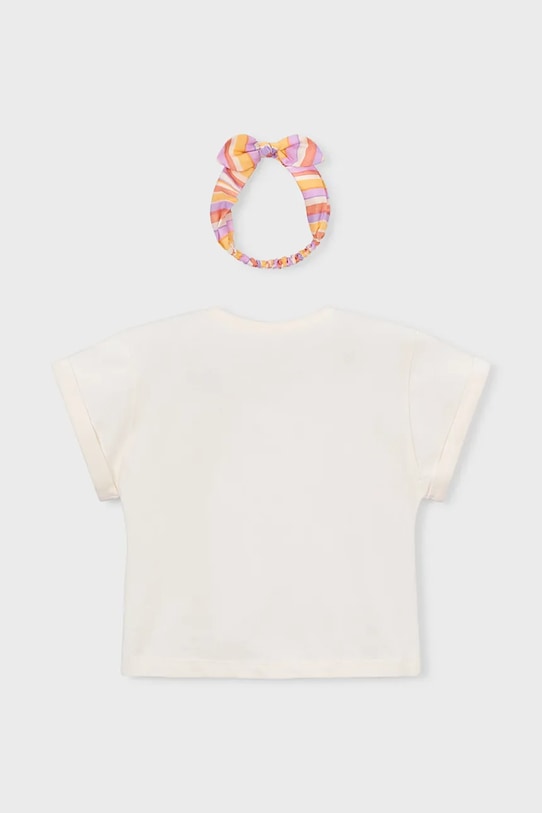 Κοριτσίστικα Παιδικό βαμβακερό μπλουζάκι Mayoral 3010.6G.Mini.PPY2 μπεζ