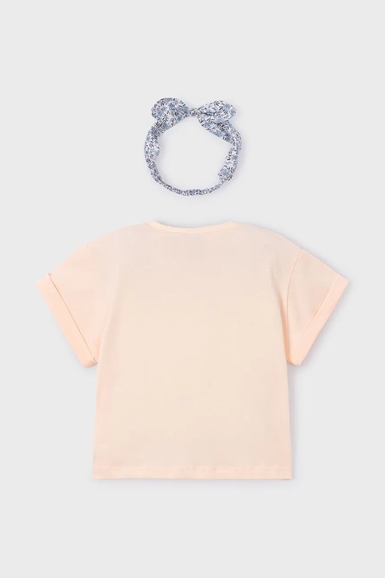 Παιδικό βαμβακερό μπλουζάκι Mayoral 3010.6G.Mini.PPY2 μπεζ SS26